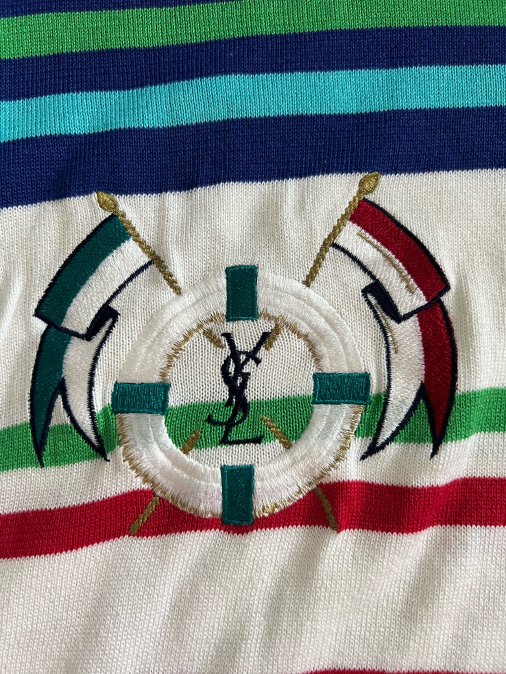 YVES SAINT LAURENT Vintage Nautical Sweater - size L - Picture 10 of 12